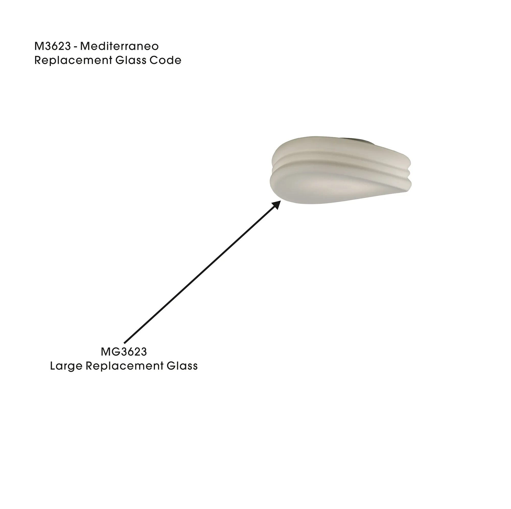 Mediterraneo Replacement Shades Mantra Glass Shade